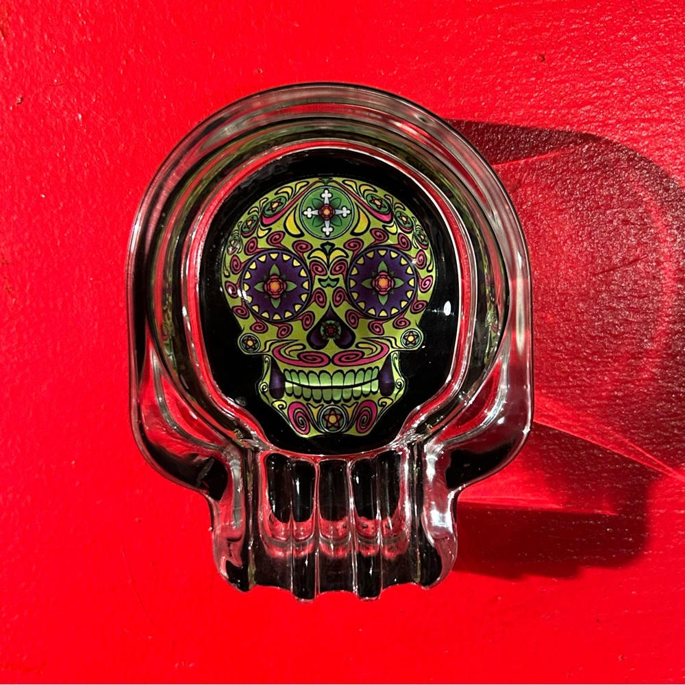 Vintage Y2K Era Sugar Skull Ash Tray Day of the Dead/Dia De Los Muertos